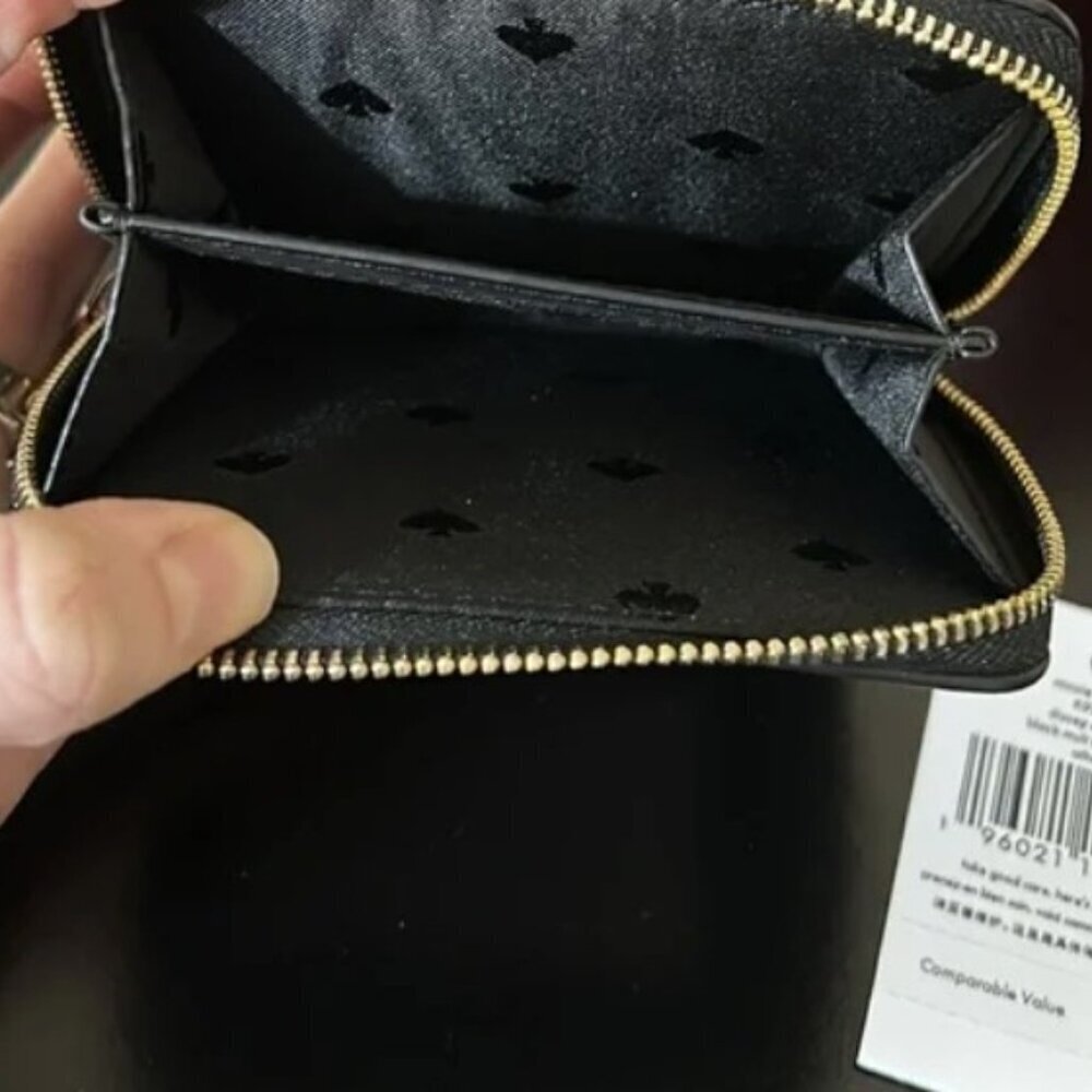Disney X Kate Spade NWT Minnie Mouse Zip Around Wallet Bifold with dust … - Picture 8 of 12
